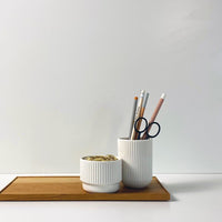 Ceramic Desk Set, Milk White