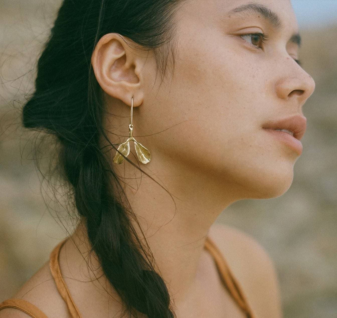 Dyad Earrings - Yellow Bronze