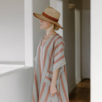 Rust Brown New York V-Neck Kaftan