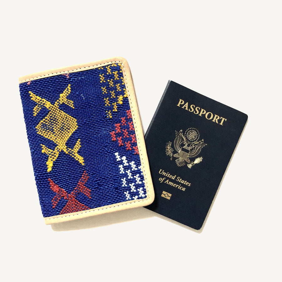 #003 Ink Blue  Sabra Silk Passport Wallet