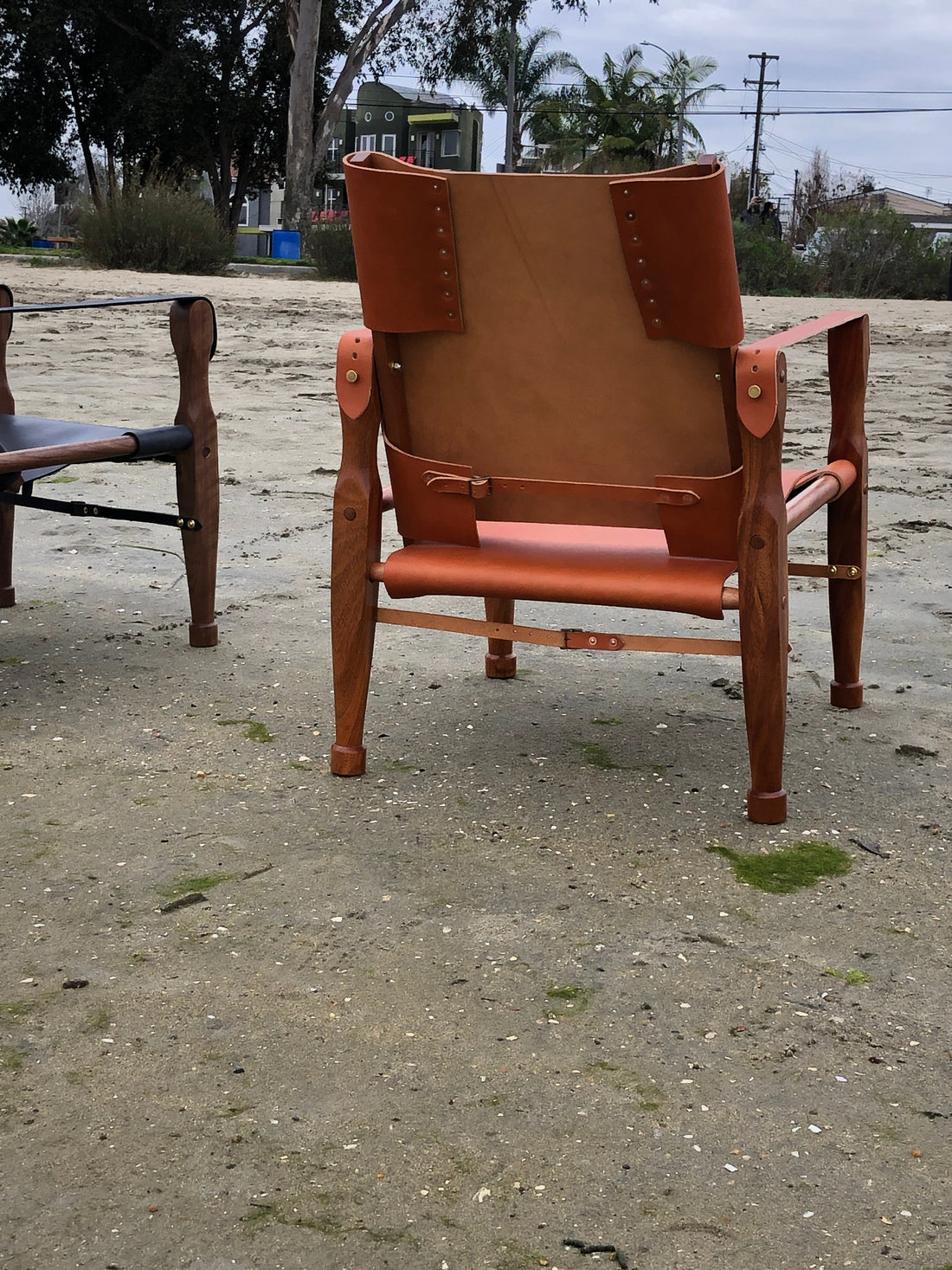 Campaign Chair - Chestnut Brown & Mahogany