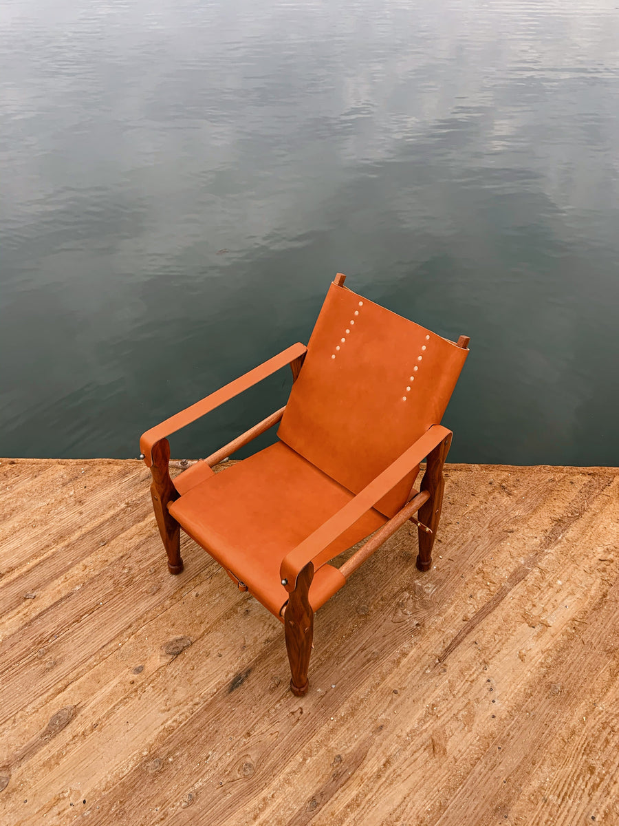 Campaign Chair - Chestnut Brown & Mahogany