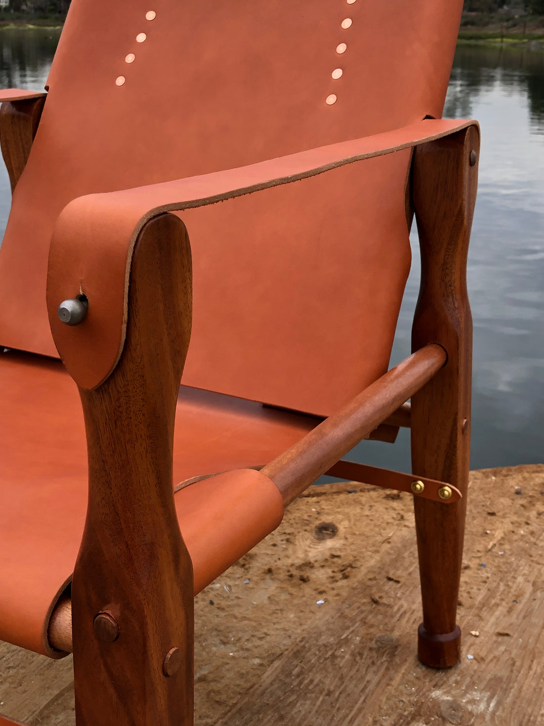 Campaign Chair - Chestnut Brown & Mahogany