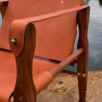 Campaign Chair - Chestnut Brown & Mahogany