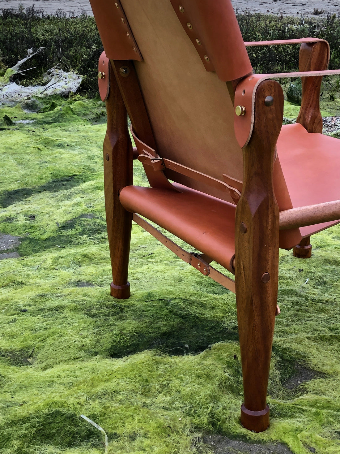 Campaign Chair - Chestnut Brown & Mahogany