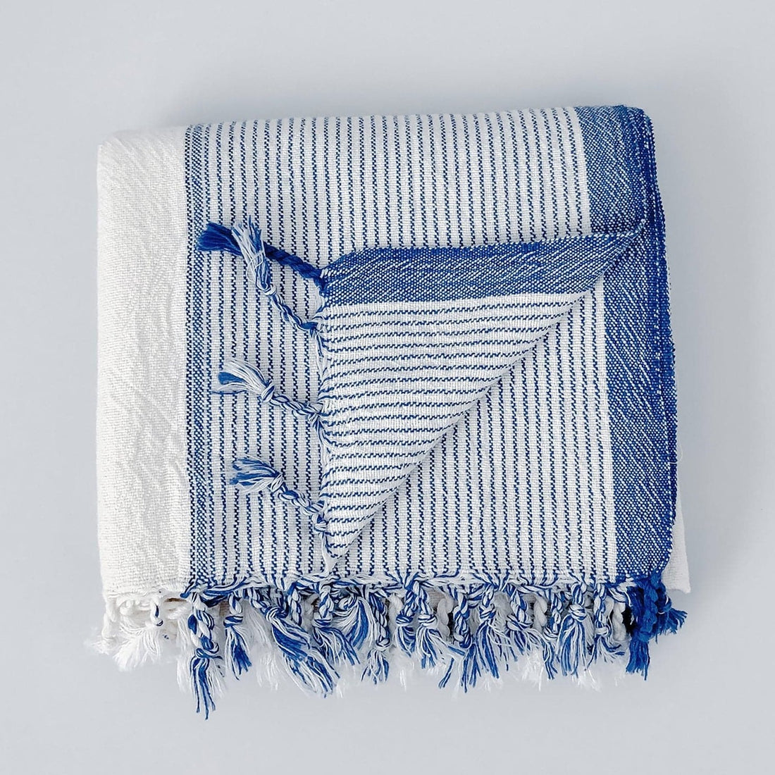 Ivory Blue Tribeca Towel