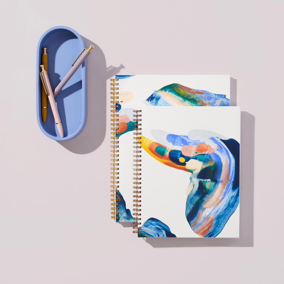 Hand-Painted Notebooks: Wave