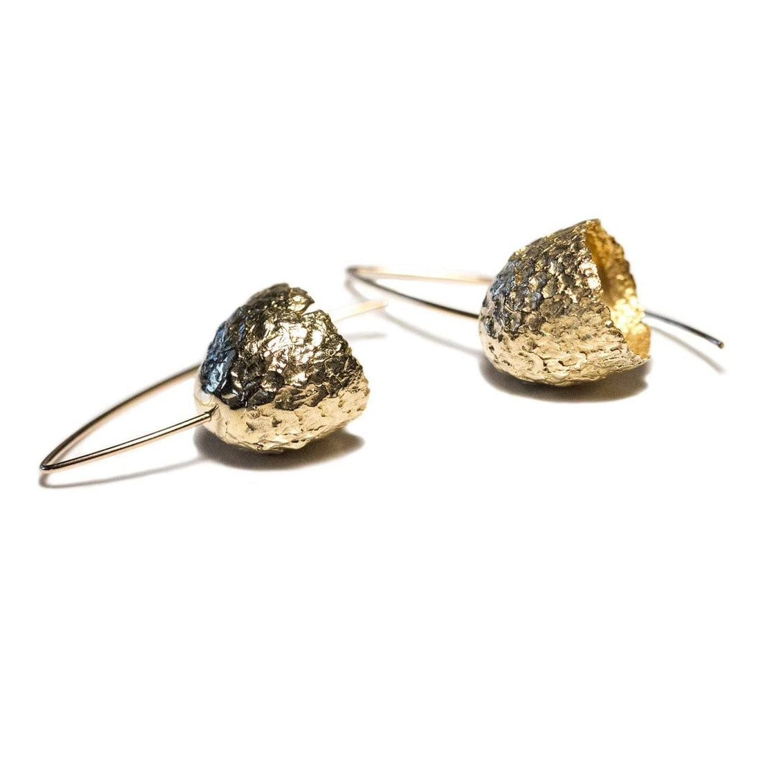 Cupule Earrings - Yellow Bronze