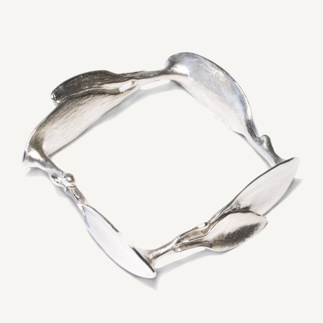 Square Leaves Bracelet - Silver