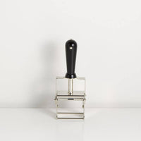 Self-Inking Rubber Stamp: Nickel + Black, Personalized